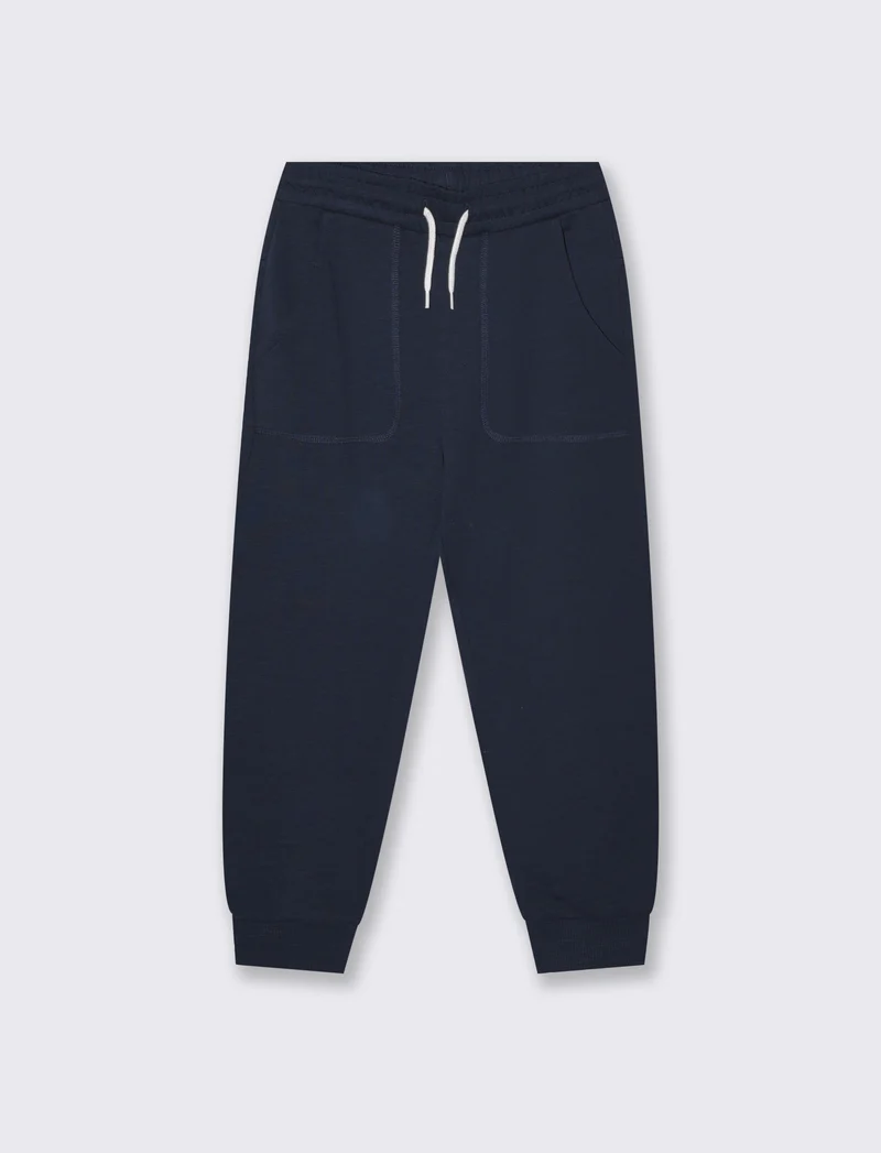 Jogger Comfort in Cotone Fiammato - Blu
