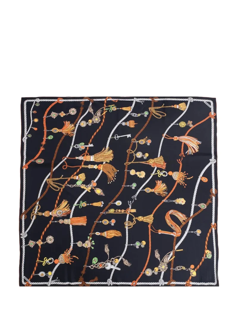 Foulard Quadrato con Motivi Corde