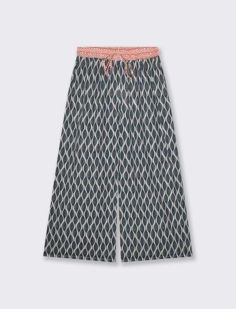 Pantaloni Pinocchietto con Stampa - Blu