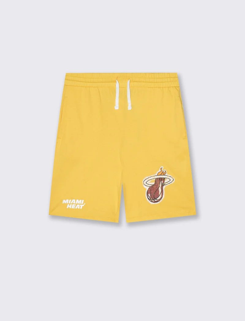 Bermuda NBA in cotone con coulisse - Giallo
