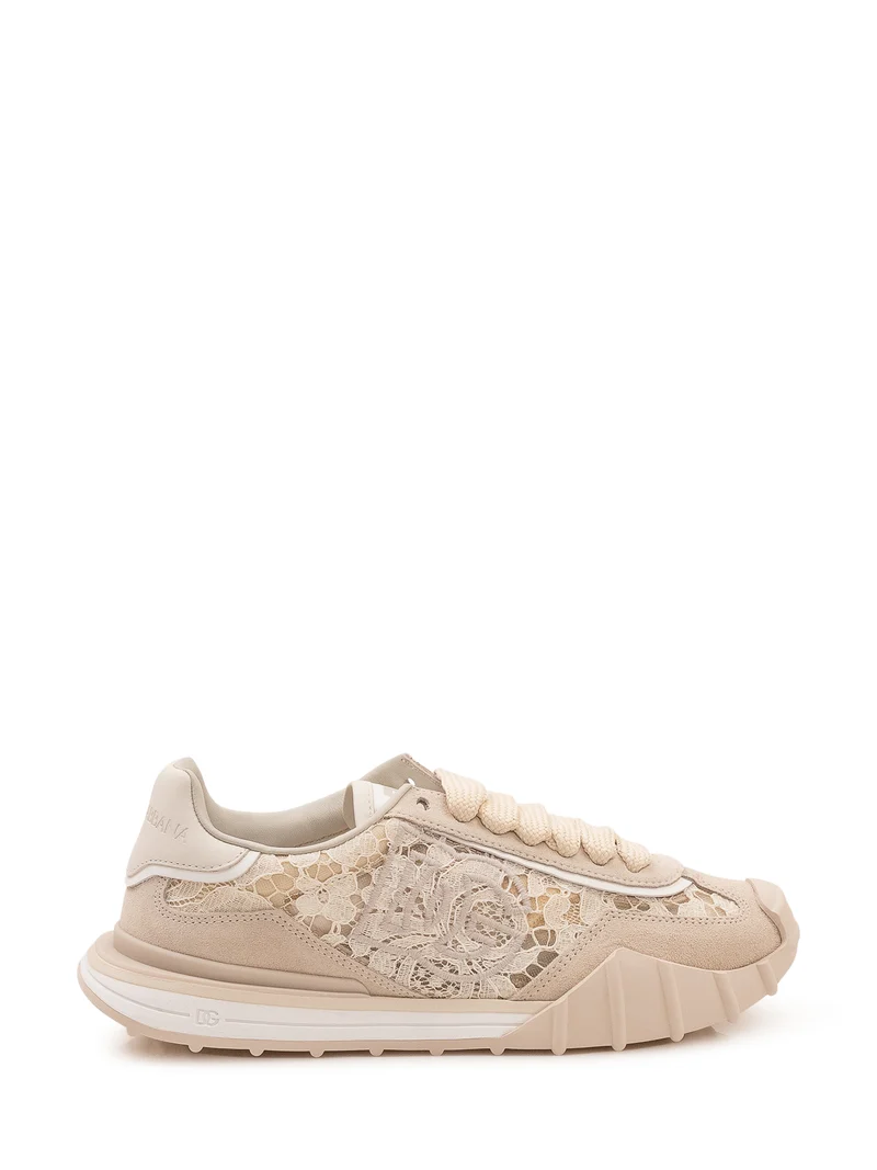 Sneakers Basse con Ricamo Floreale