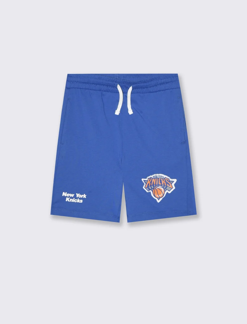 Bermuda NBA in cotone con coulisse - Blu cobalto