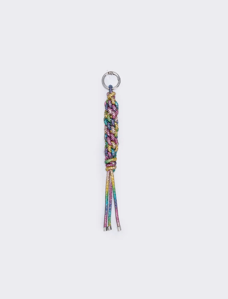 Portachiavi Scooby Tubolare con Strass - Multicolore