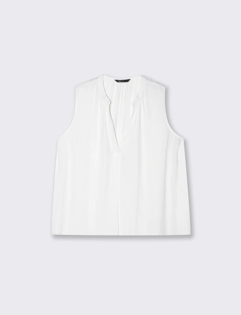 Casacca Giromanica con Scollo a V - Bianco latte