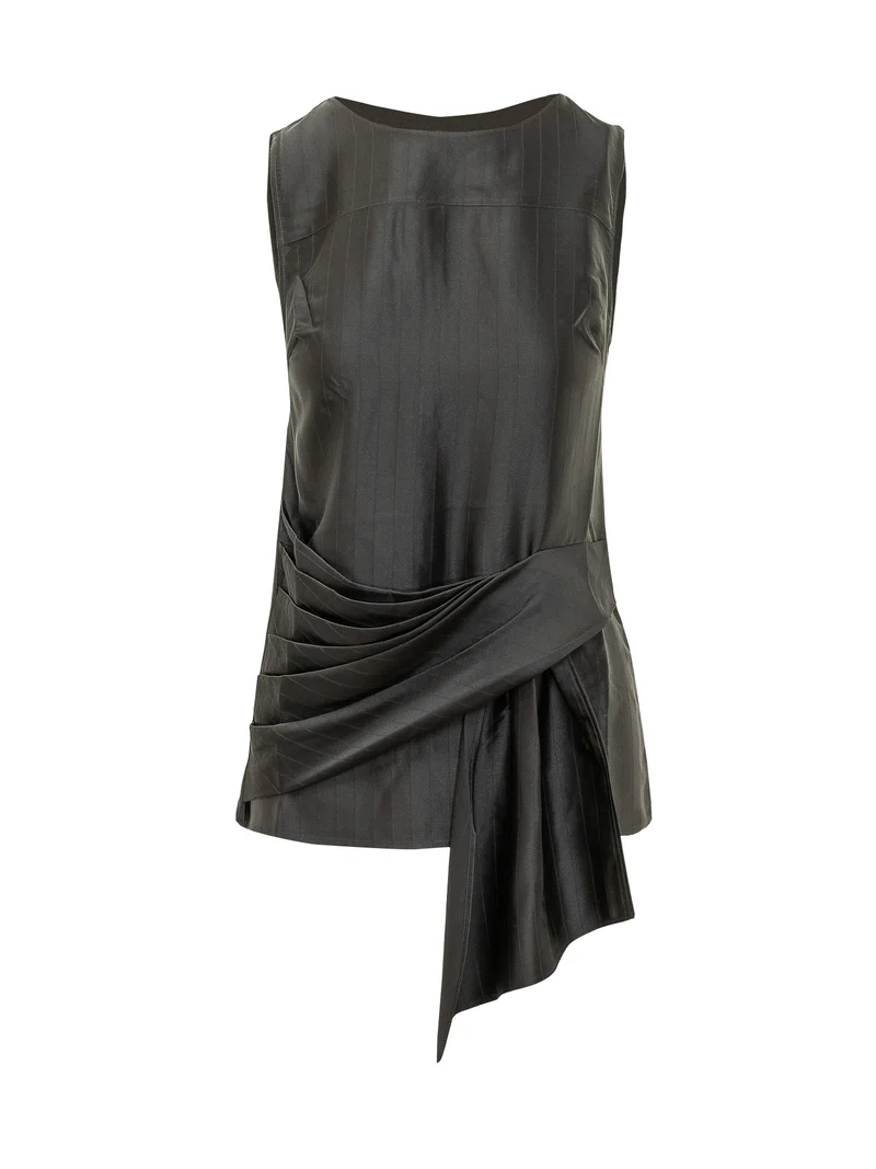 Top Drappeggiato Asimmetrico