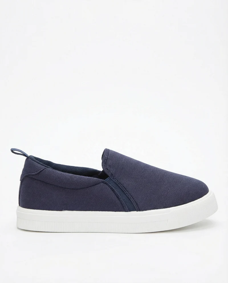 Slip-on in canvas per bambini, due colori - Blu