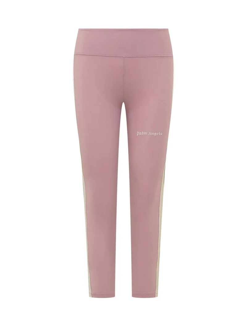 Leggings Sportivi con Banda Laterale e Logo