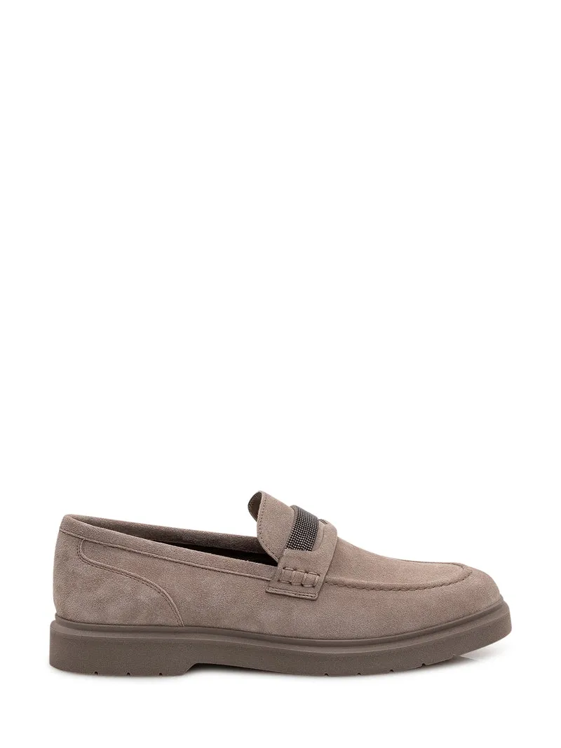 Mocassino in Camoscio con Fascia