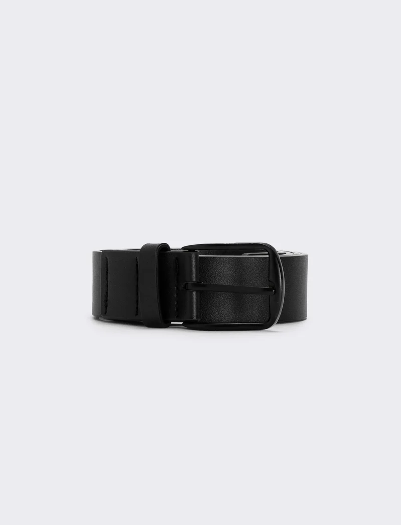 Cintura basic versatile 3,5 cm - Nero