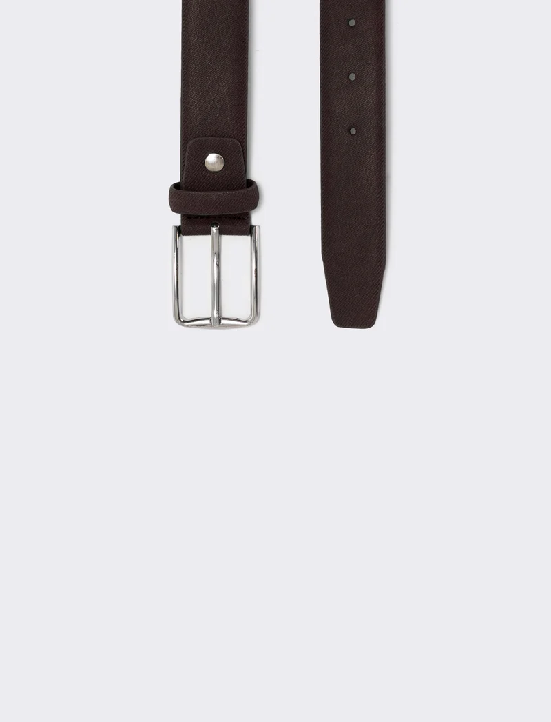Cintura gommata rigata elegante e versatile - Moro