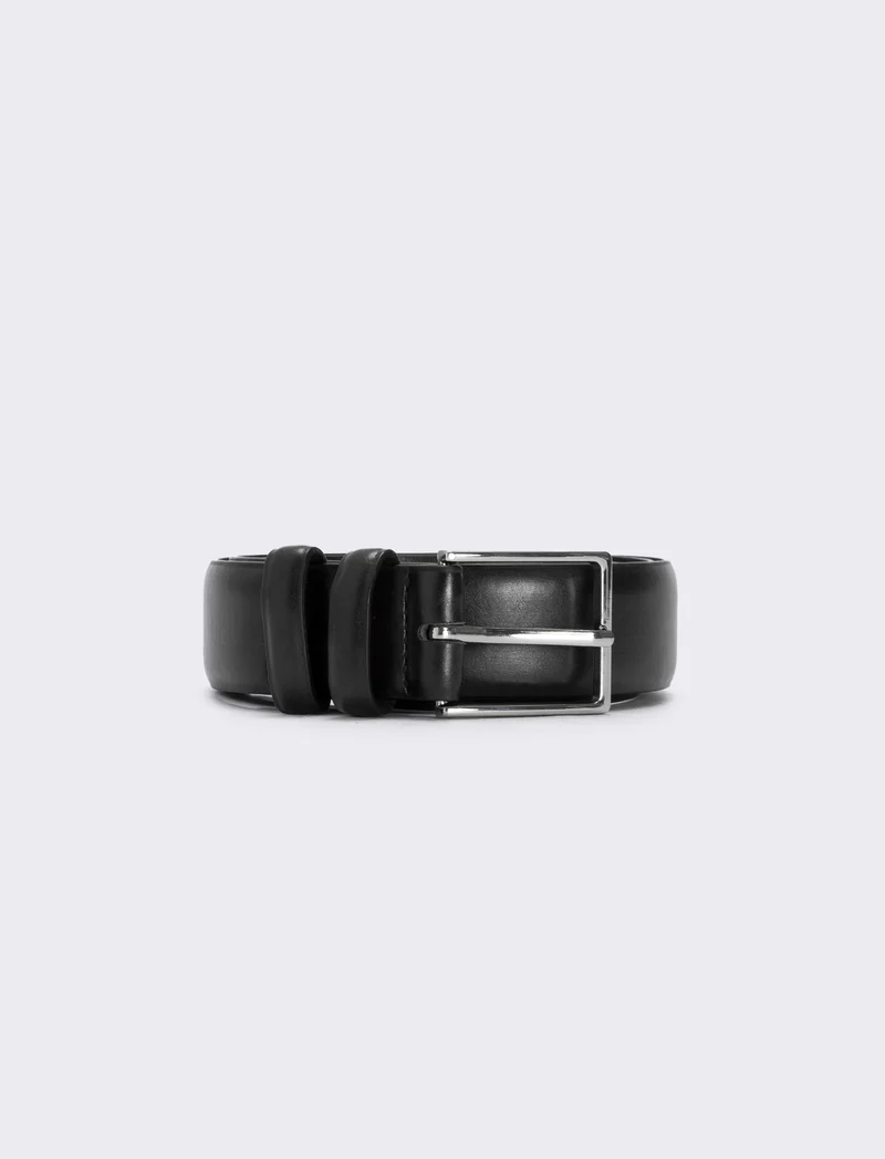 Cintura due passanti basic elegante e versatile - Nero