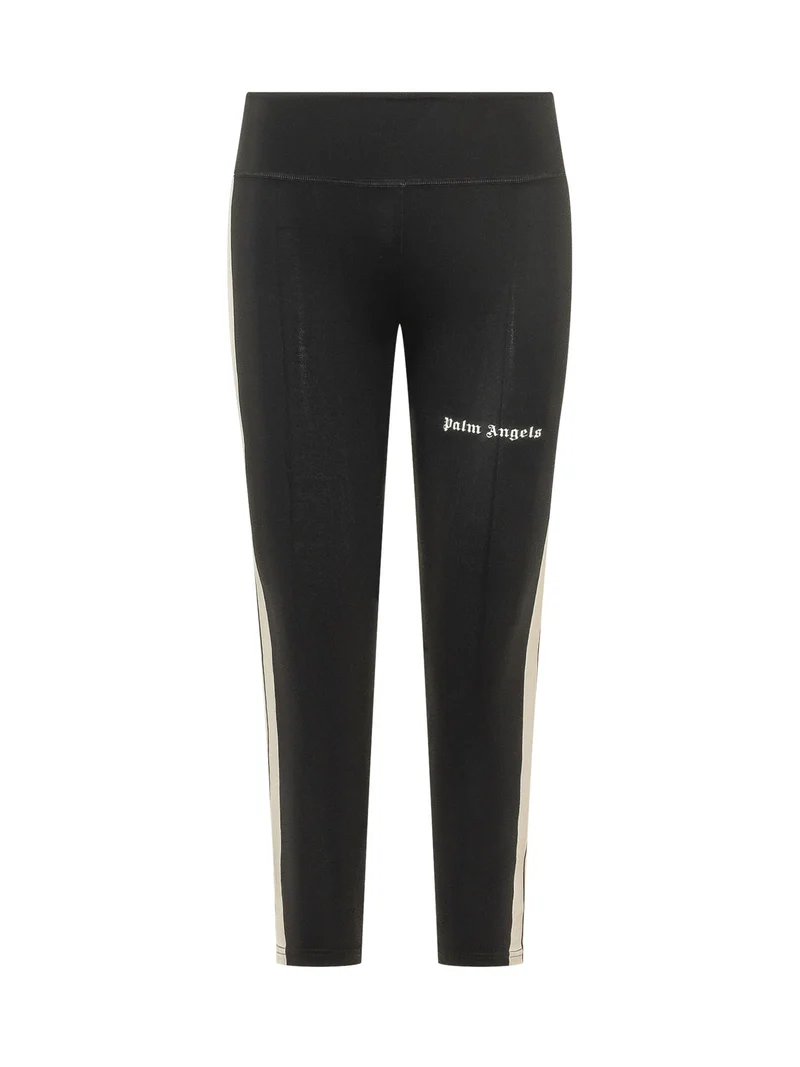 Leggings Sportivi con Banda Laterale e Logo