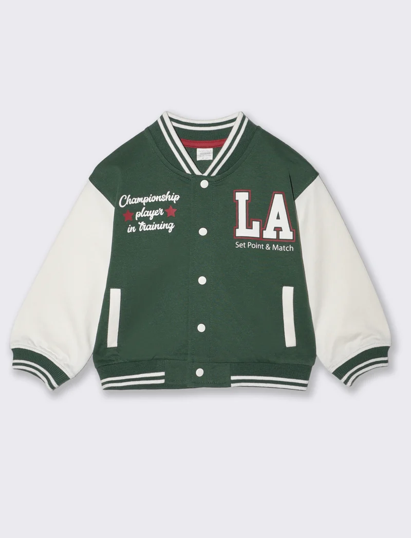 Giacca college in cotone versatile - Verde abete