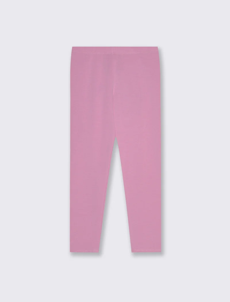 Leggings basico elasticizzato per bambina - Viola malva