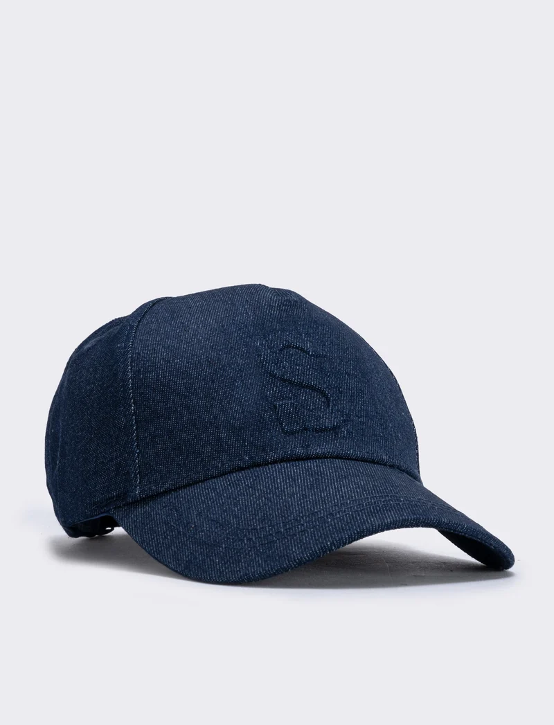 Cappello baseball denim con lettera 3D - Var 7