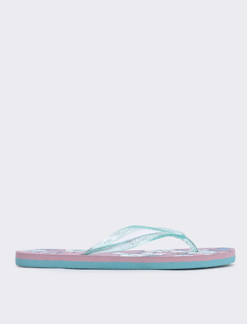 Infradito floreali da in PVC - Turchese