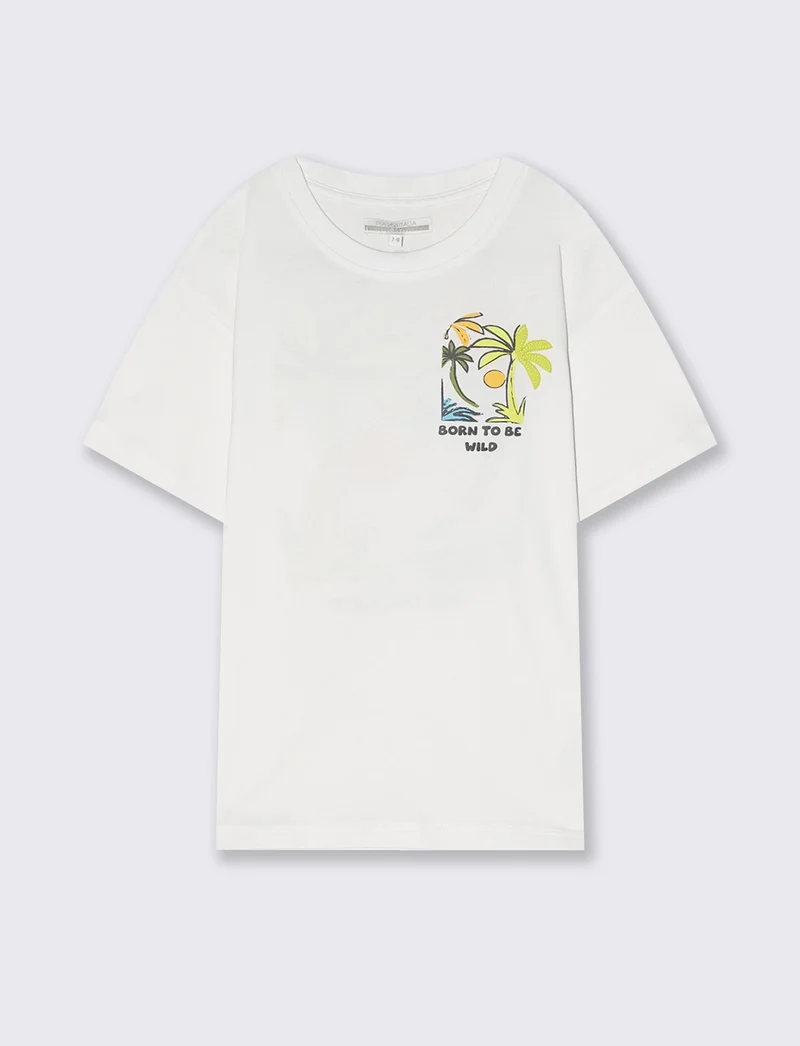 T-shirt con stampa - Bianco