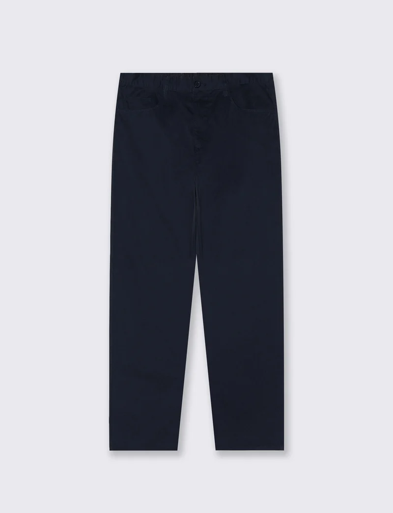 Pantaloni Regular Fit 5 Tasche Twill - Blu