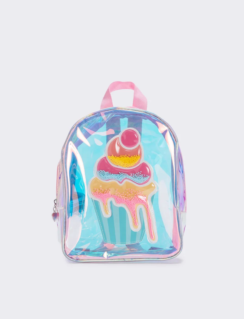 Zaino in PVC con gelato colorato - Trasparente