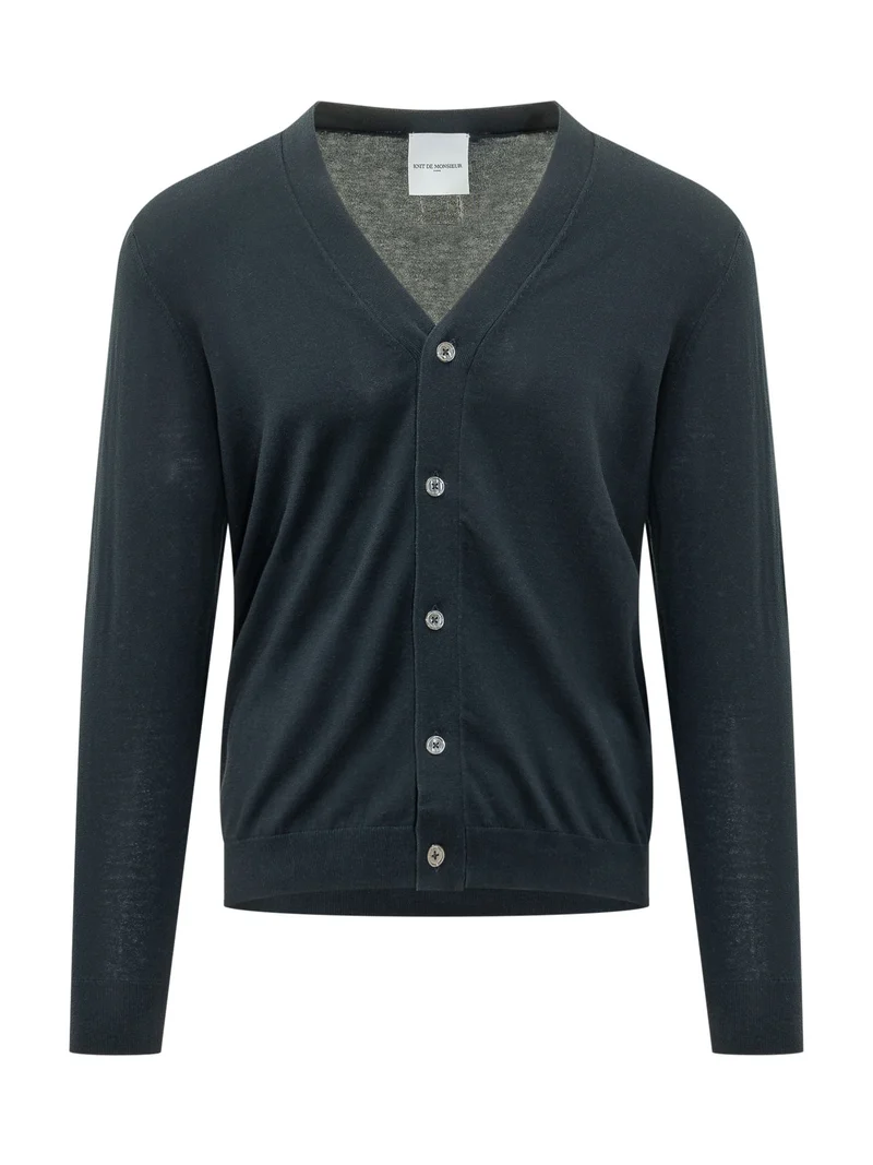 Cardigan Scollo a V con Bottoni