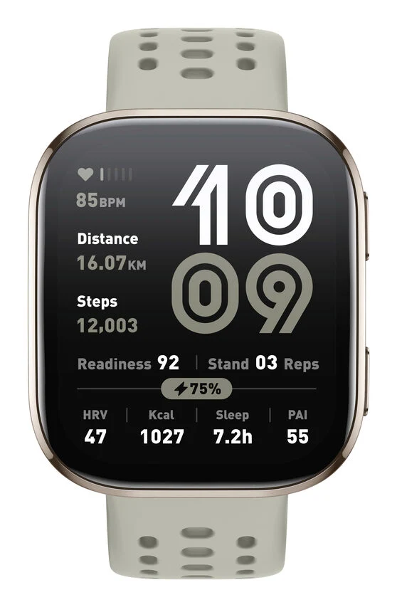 Amazfit Bip 6 Stone 5 cm (1.97") AMOLED Digitale 390 x 450 Pixel Touch screen Oro GPS (satellitare)