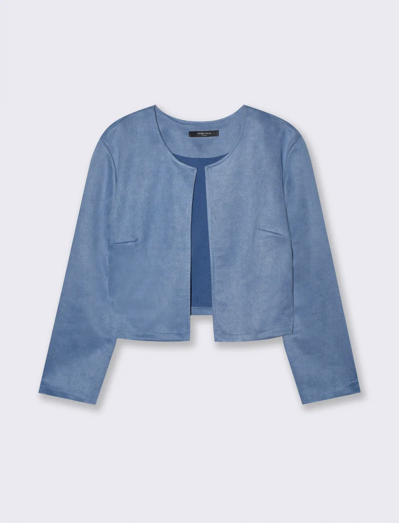 Giacca corta in suede - Denim