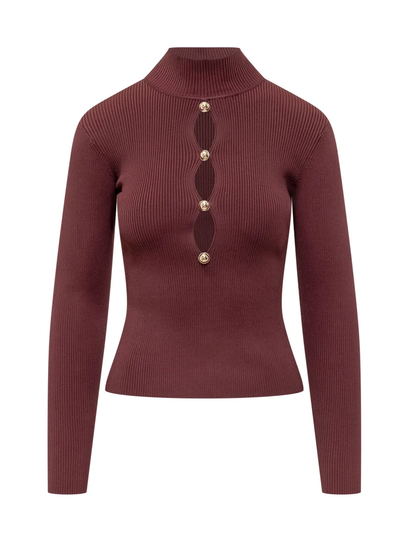 Top Lavorato Con Cut-Out