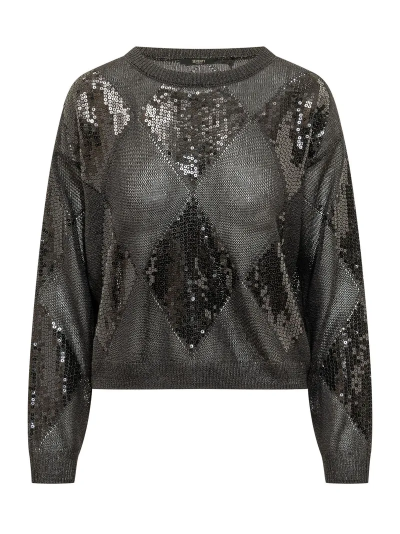 Maglia Girocollo in Paillettes