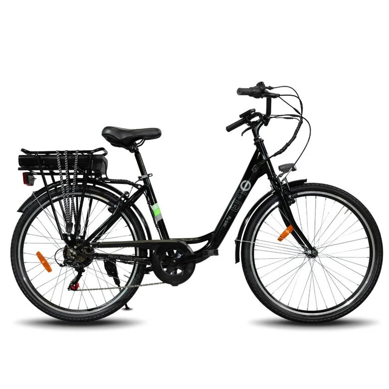 EMG Sea-TY 26CST01 Bicicletta Elettrica E-bike 26'' Batteria 36V 12.8ah 250W max 110kg Nero