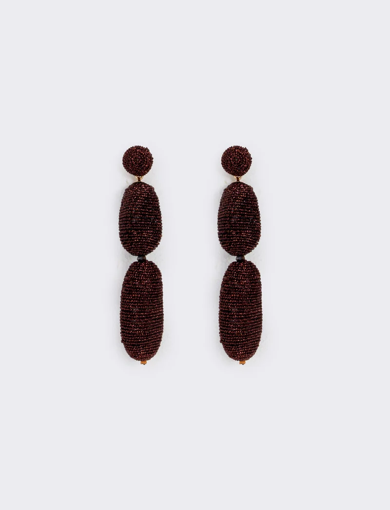 Orecchini pendenti in filo lamè eleganti - Bronzo