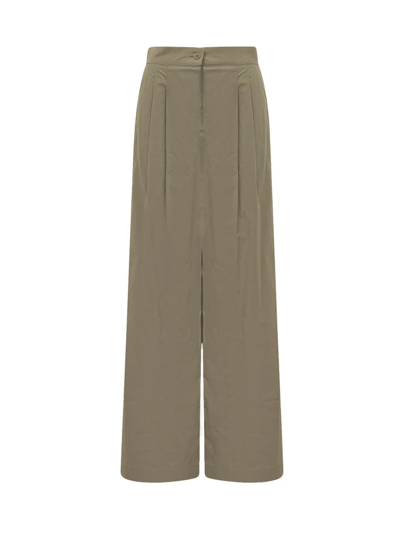 Pantaloni a Gamba Ampia con Pinces