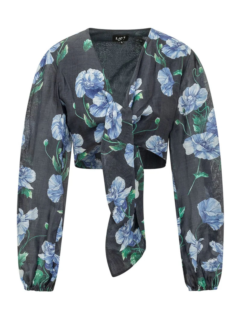 Top Cactus con Stampa Floreale