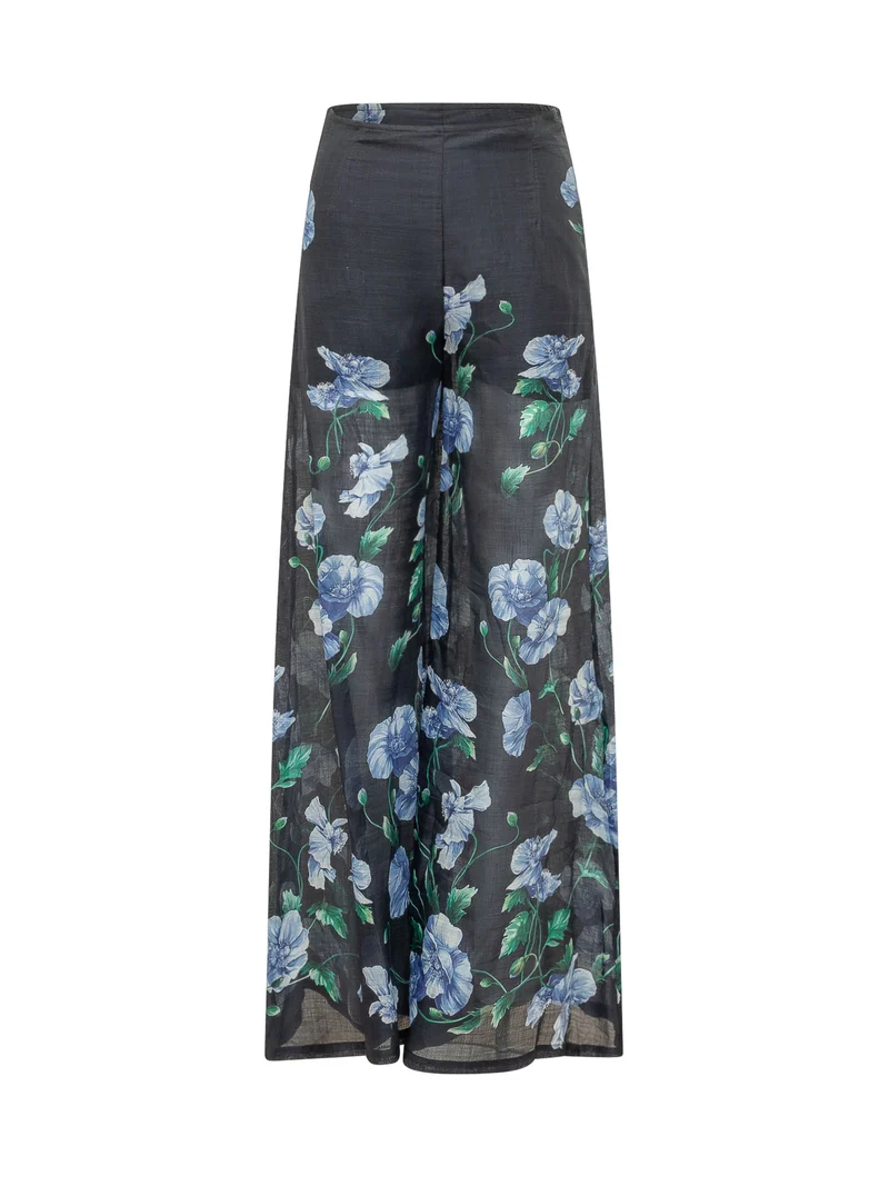 Pantalone Frangipane con Stampa Floreale
