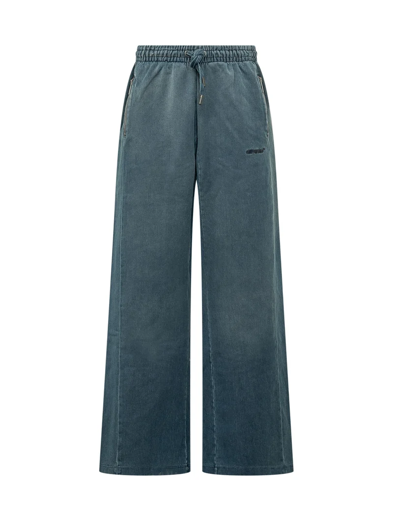 Pantalone a Gamba Ampia con Coulisse