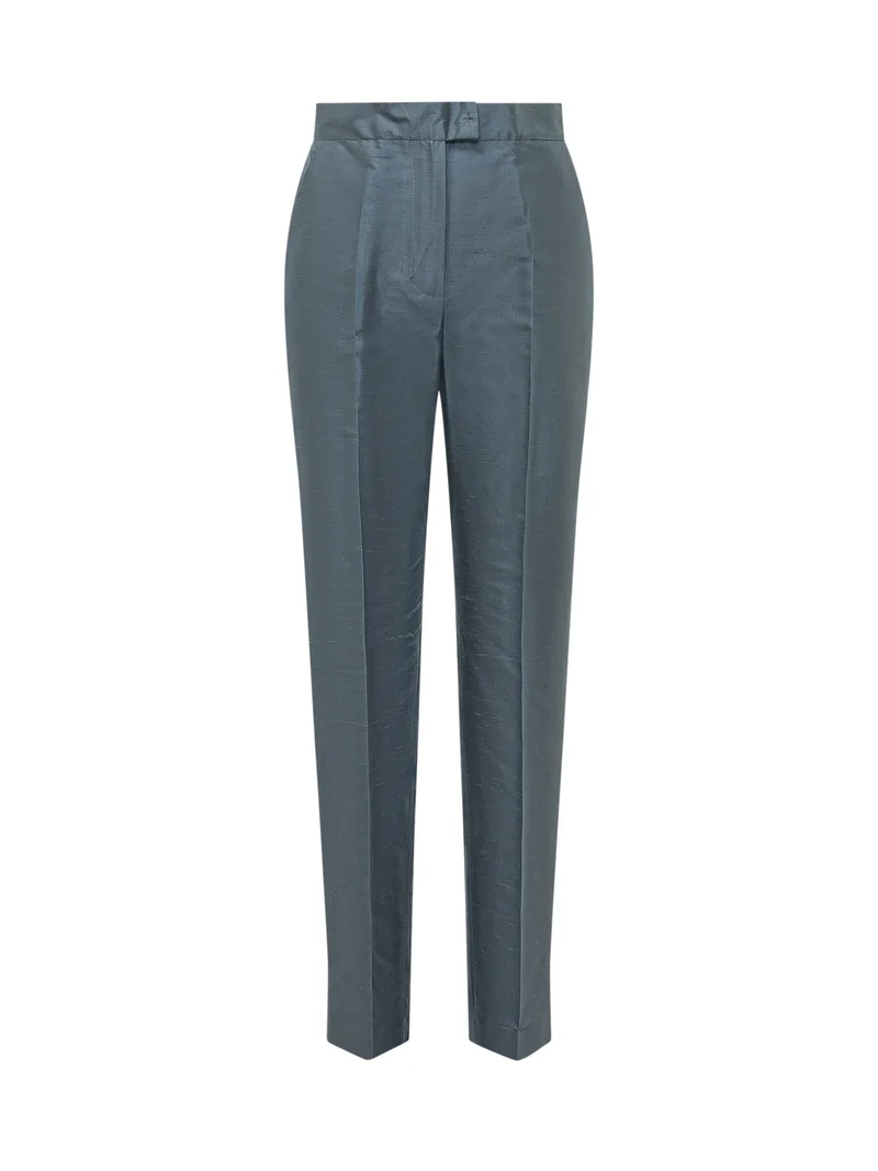 Pantalone Lungo a Gamba Dritta con Piega Frontale