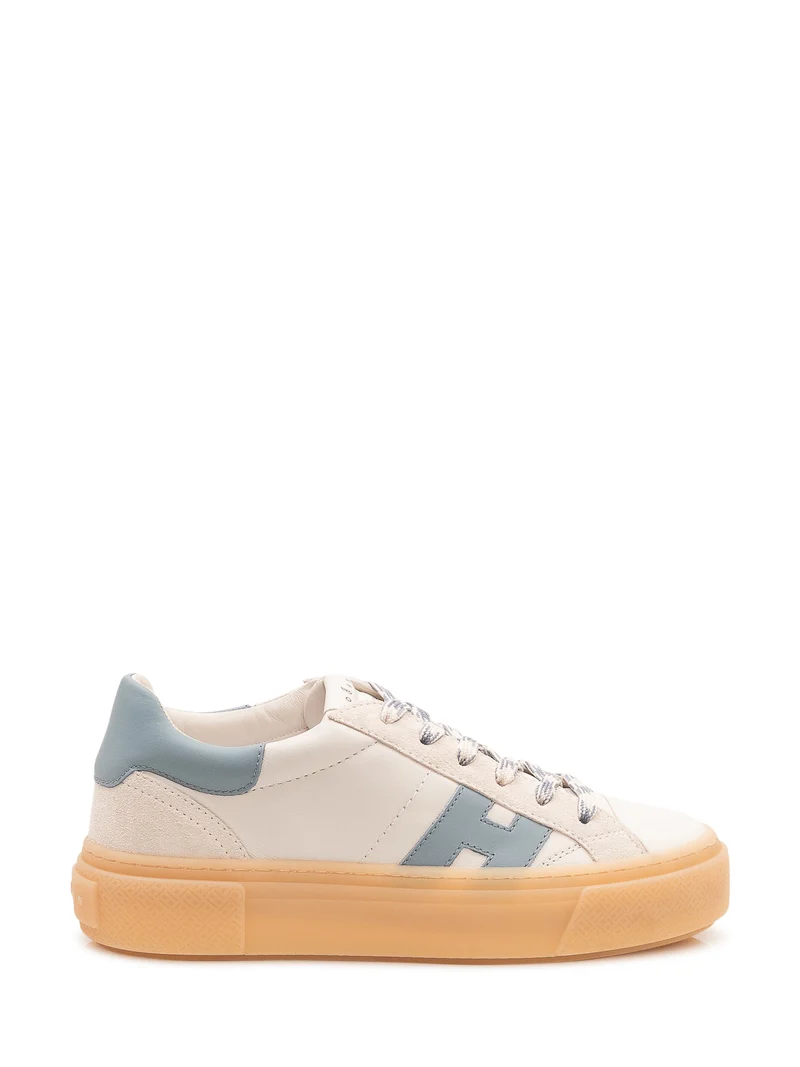 Sneaker H705 con Lacci e Inserto Laterale