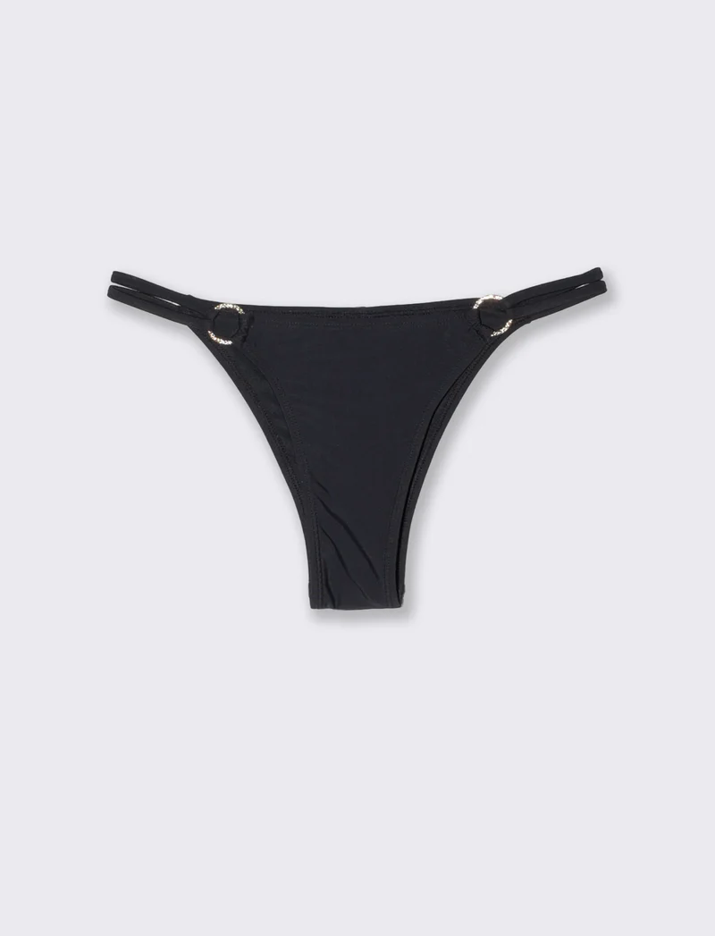 Slip mare con anelli eleganti - Nero