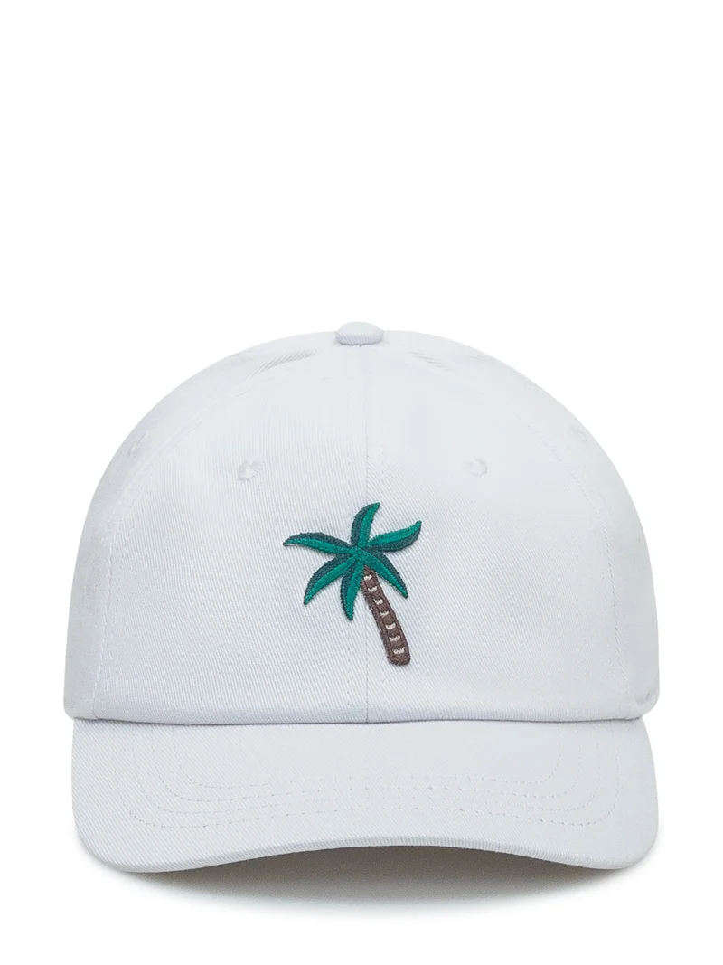 Alberto Bresci Cappellino Bianco con Ricamo
