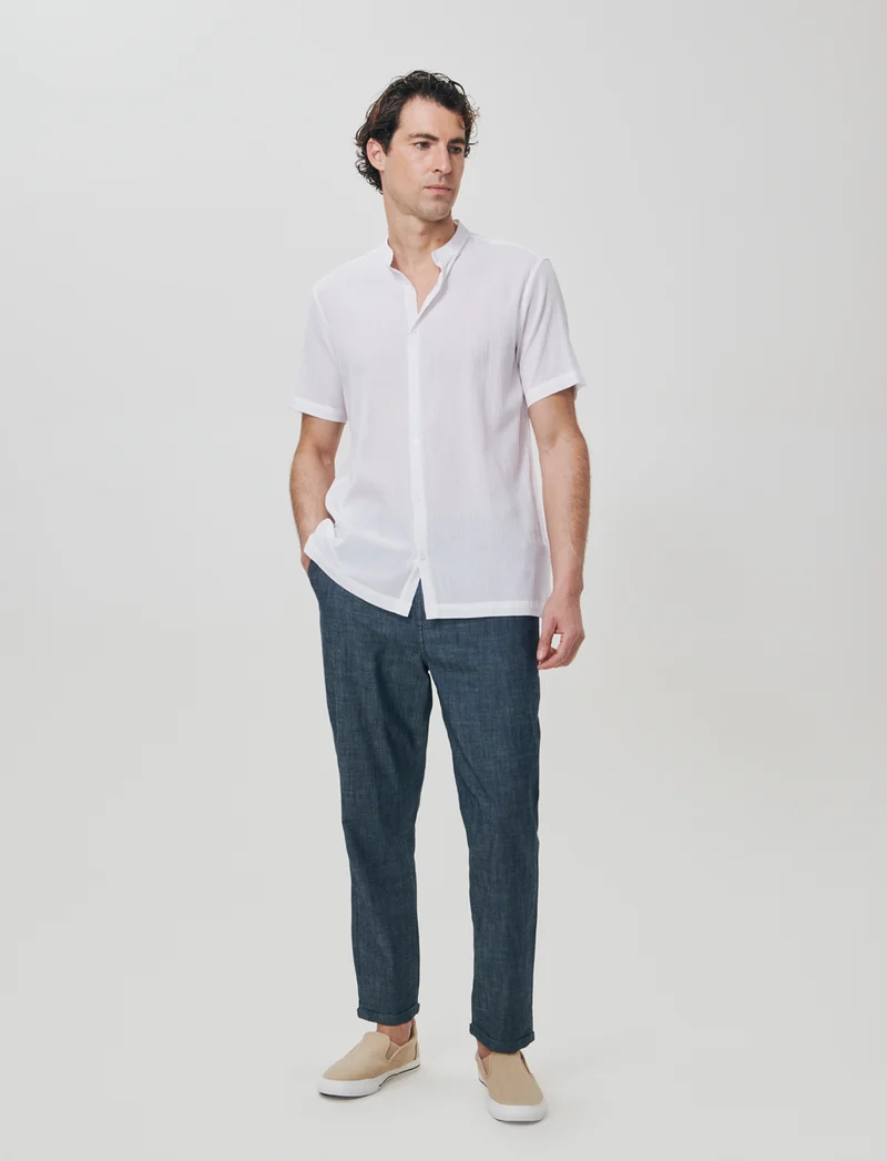 Pantaloni Jogger in Effetto Denim - Denim