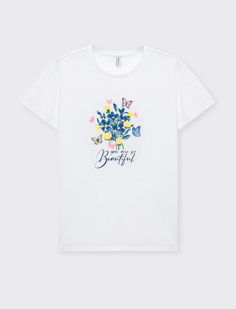 T-shirt mezza manica con stampe - var 3