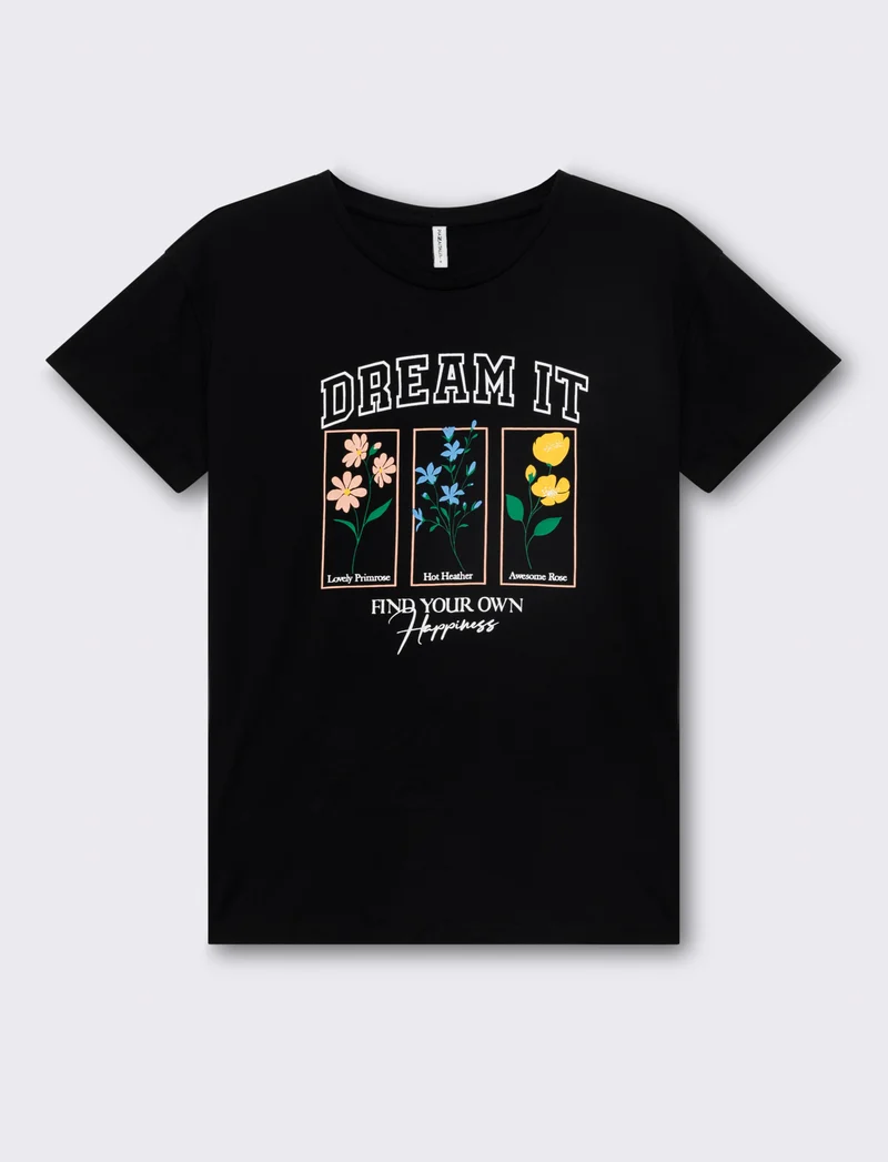 T-shirt mezza manica con stampe - var 2