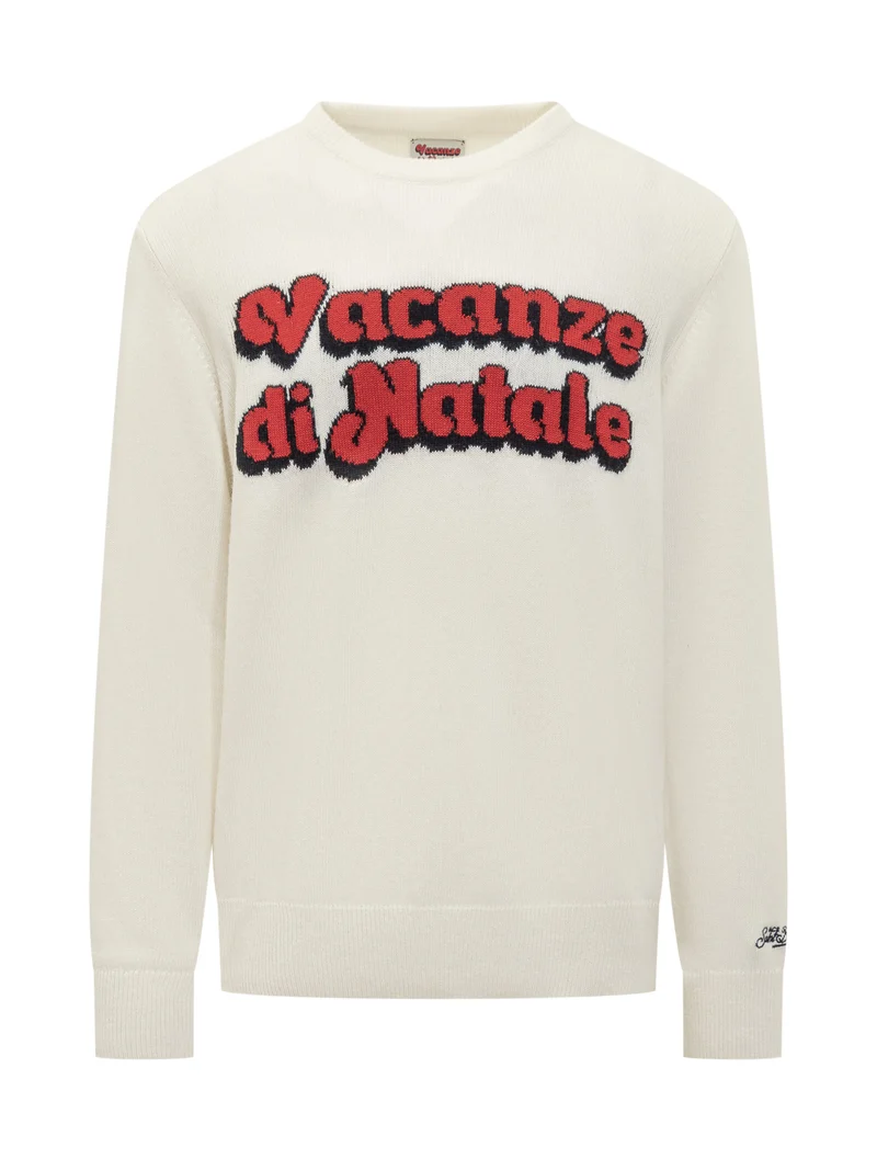 Saint Barth Maglione Bianco Vacanze di Natale