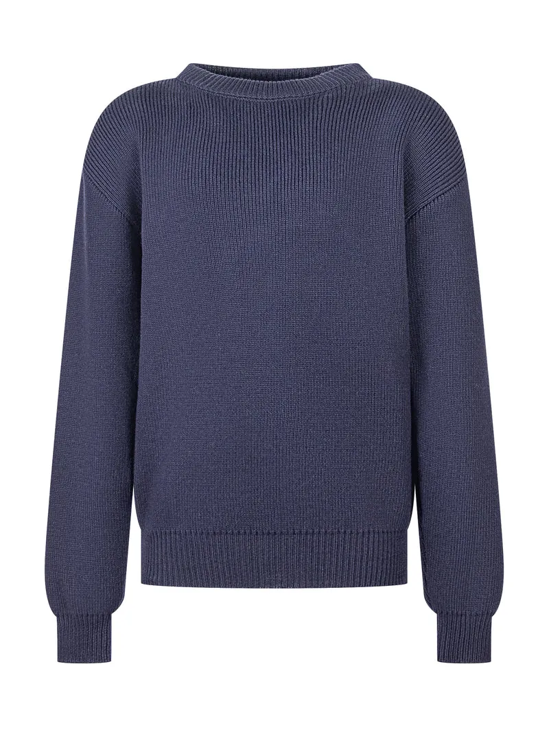 Golden Goose Kids Maglione Blu con Logo