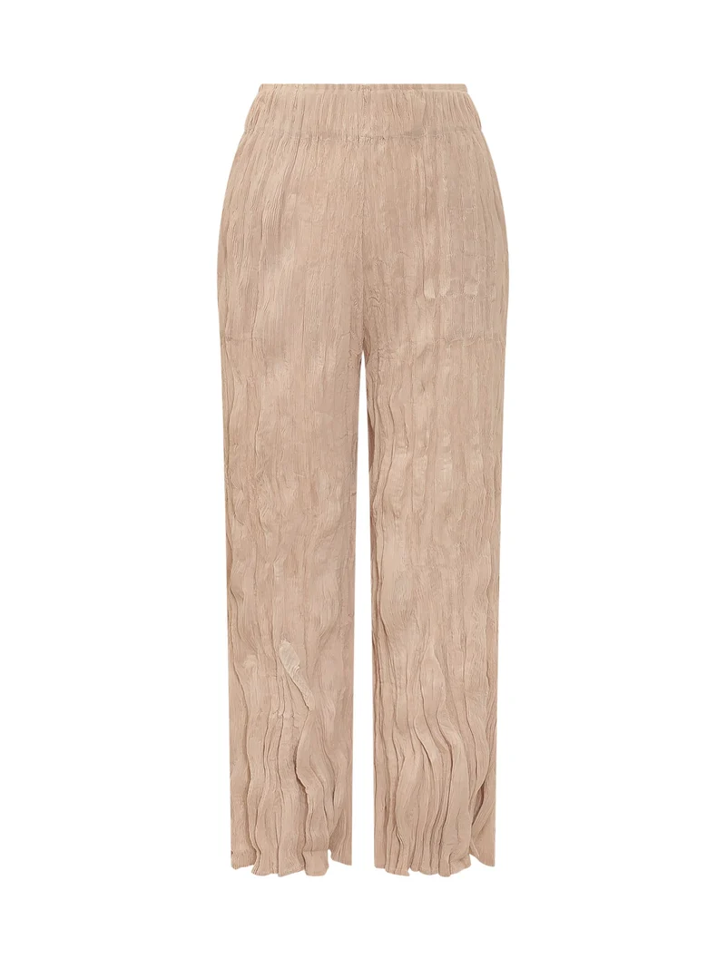 Pantalone con Vita Elasticizzata e Gamba Dritta