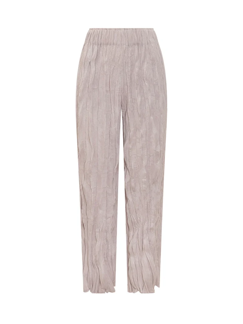 Pantalone con Vita Elasticizzata e Gamba Dritta