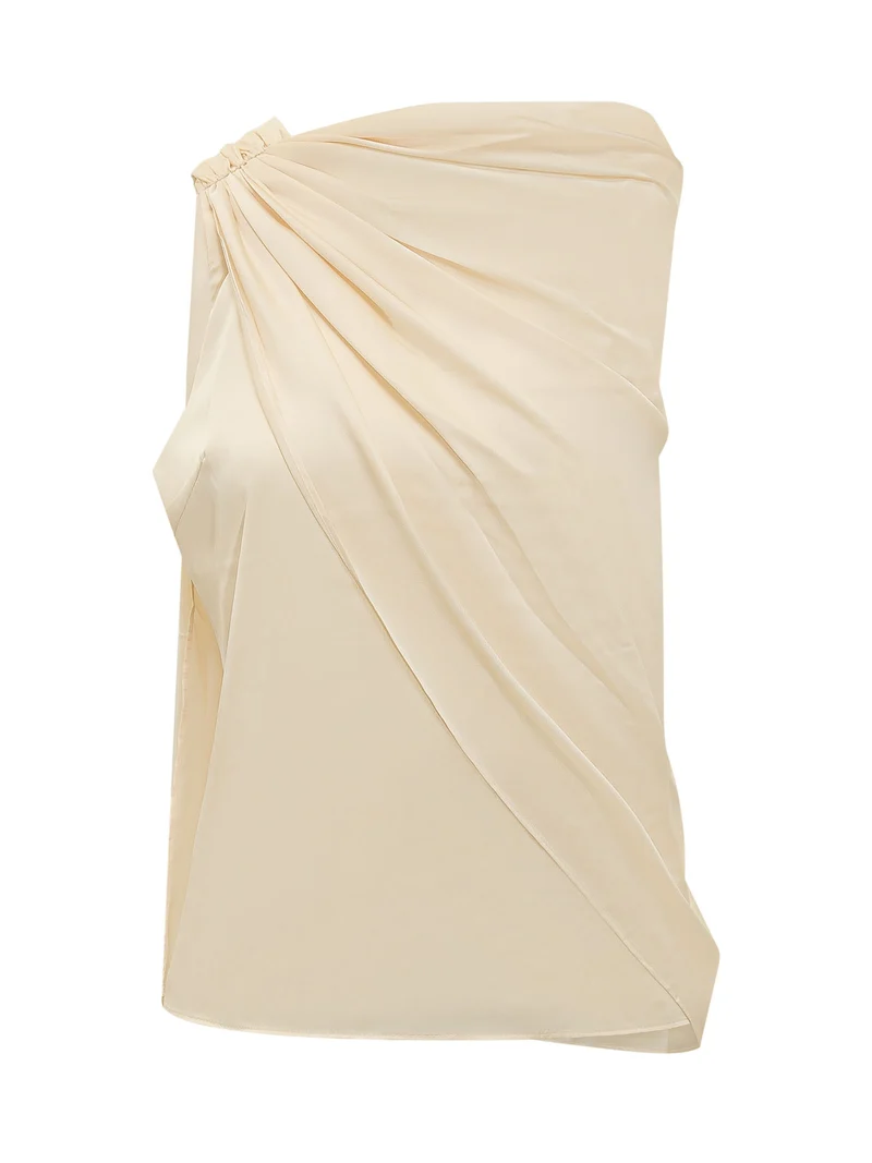 Top con Drappeggio Asimmetrico