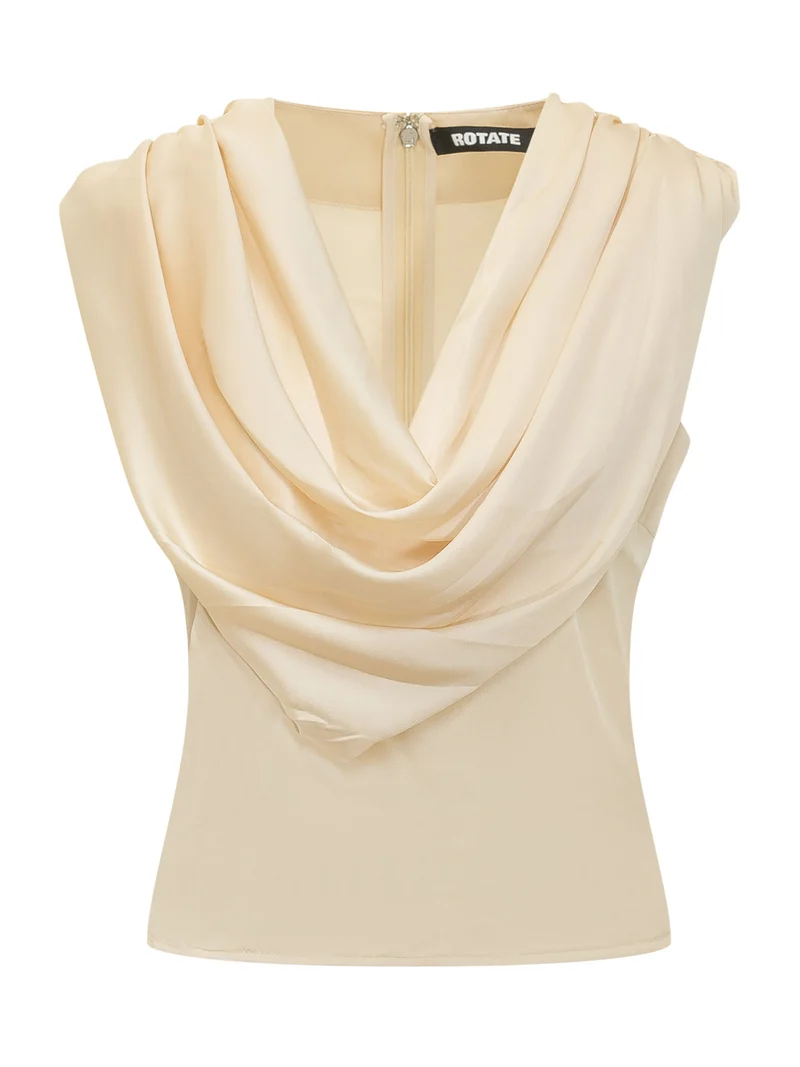 Top con Drappeggio e Scollo Ampio
