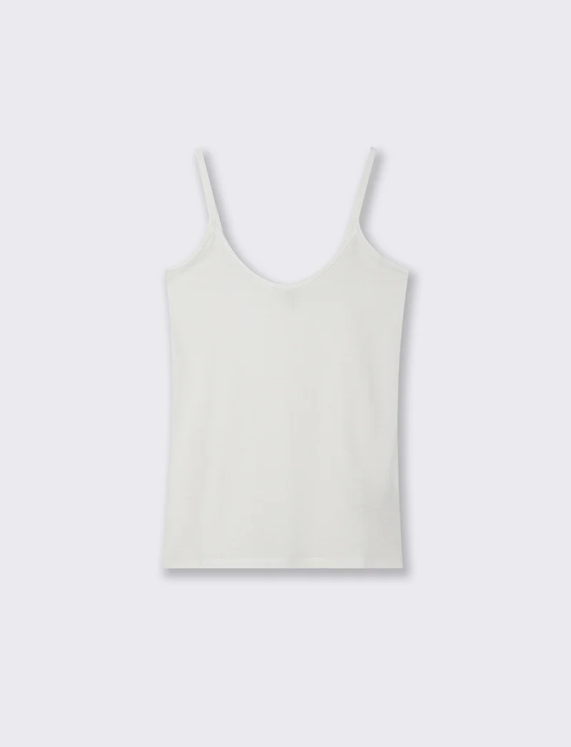 Canotta basic con spalline sottili - Bianco