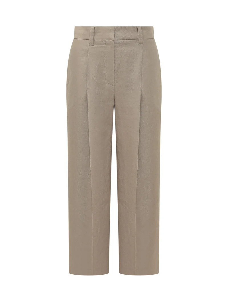 Pantalone con Piega Frontale