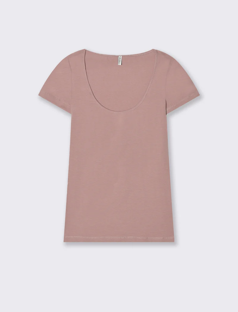T-Shirt Mezza Manica Elegante - Rosa